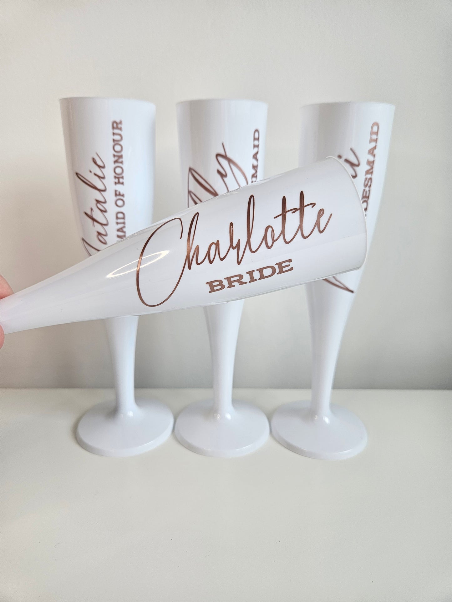 Champagne flutes x10 - White