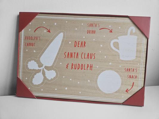 Wooden Santa snack board