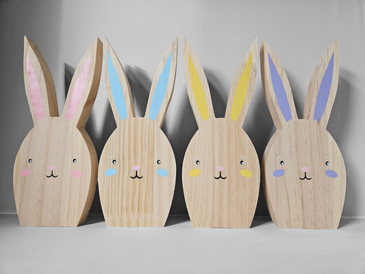 Wooden bunny face